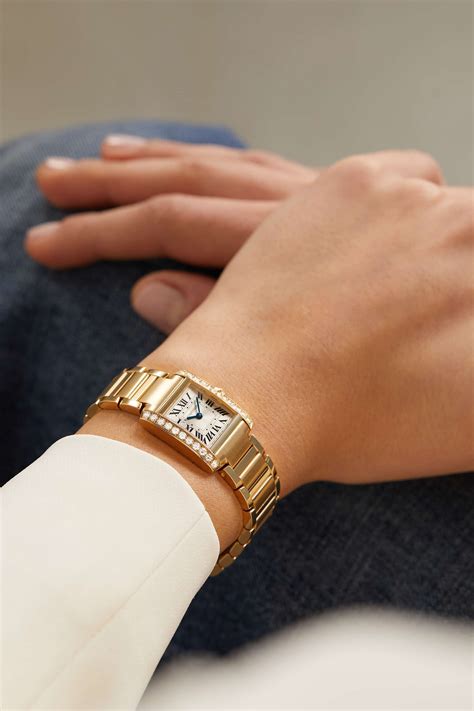 cartier tank française small gold